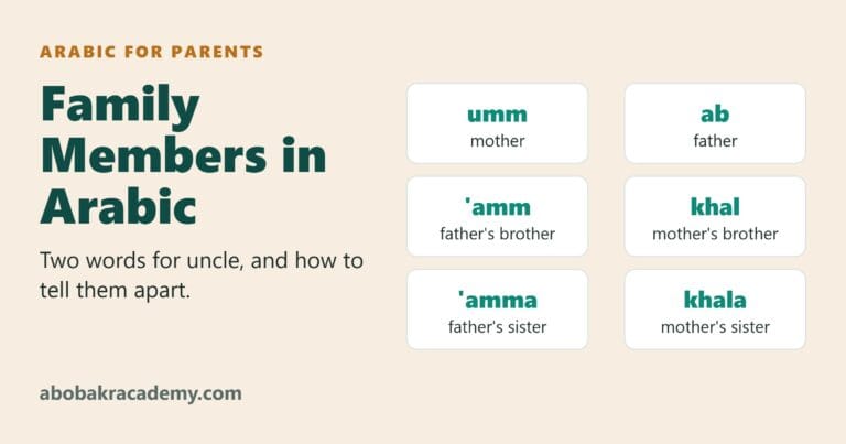 Family Members in Arabic: Names for Every Relative, With Pronunciation